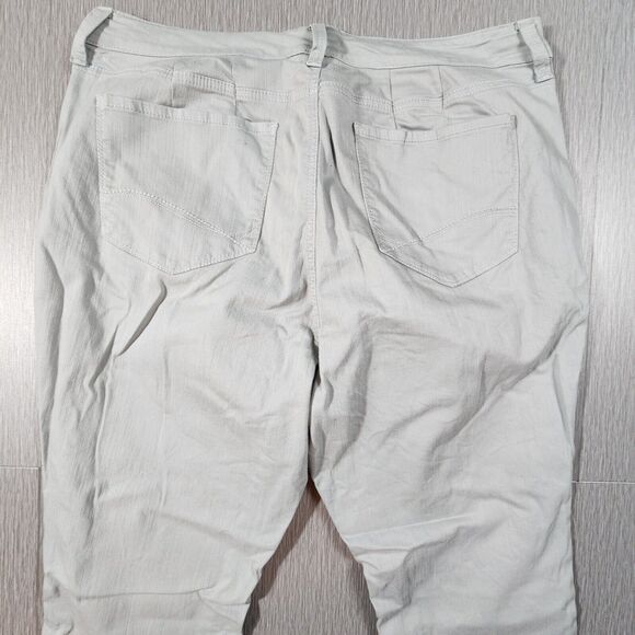 NYDJ Audrey Ankle Jeans Slim Straight Gray High Waisted Lift Tuck Women’s 20W - Picture 9 of 13